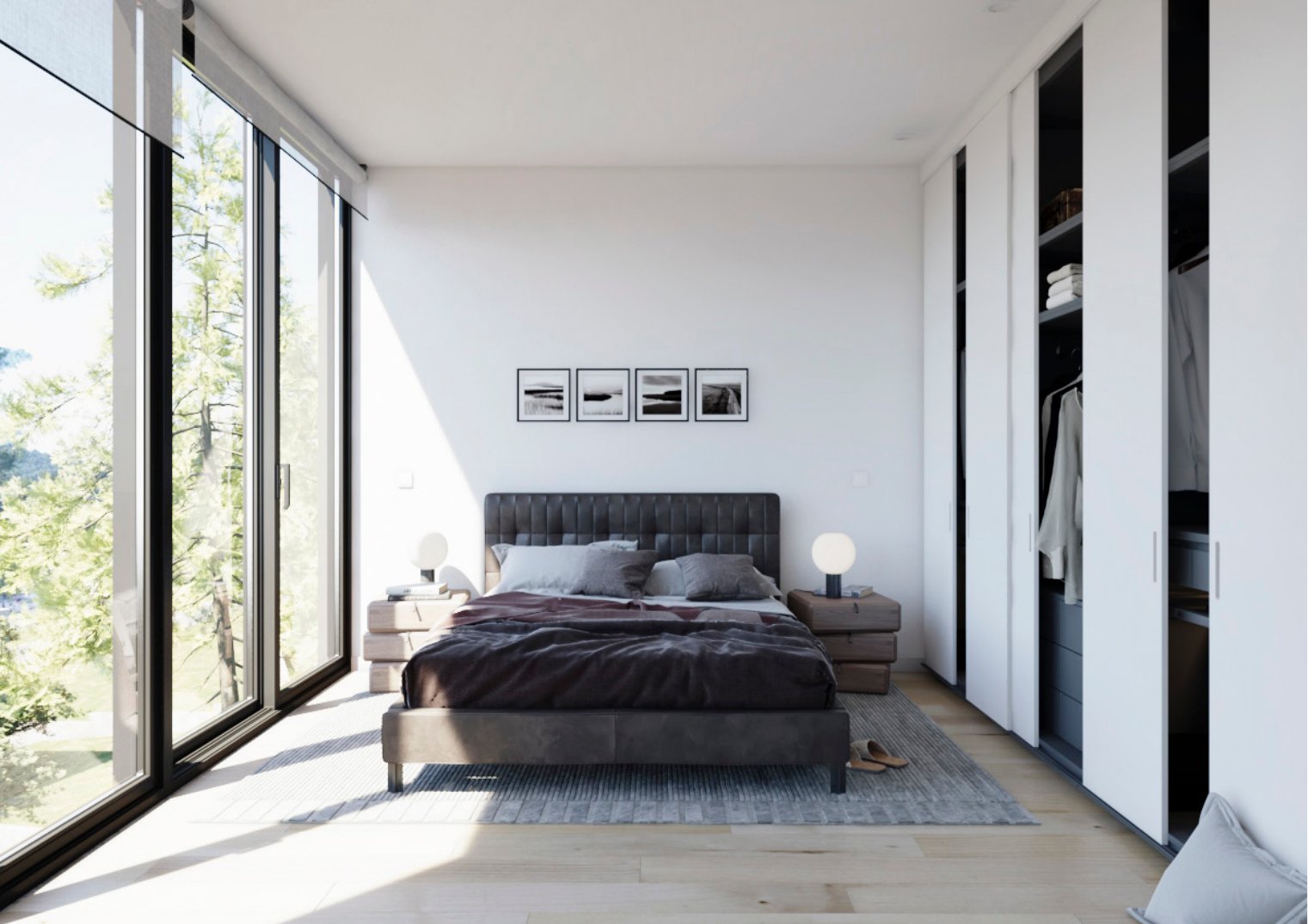 Dormitorio de una vivienda del Tipo Inferior de Residencial Vallirana